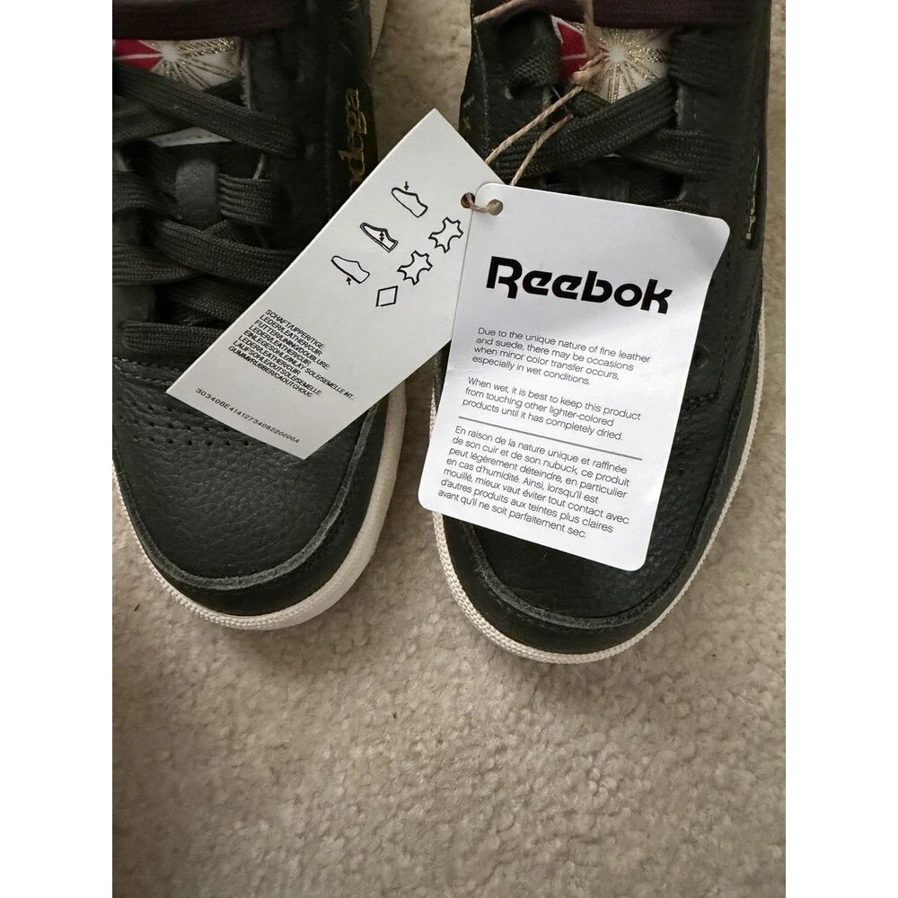 Hunter Green Reebok Bodega Sneakers Size Big Kids 4 Comes W. 2 Color Laces NWT